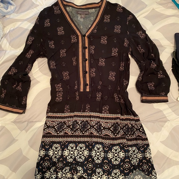 Kendall and Kylie black romper with pink and teal detailing - Picture 2 of 5